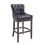 Barhocker Lakewood Echtleder schwarz