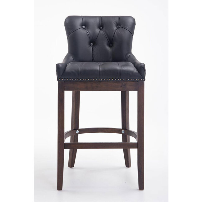 Barhocker Lakewood Echtleder schwarz
