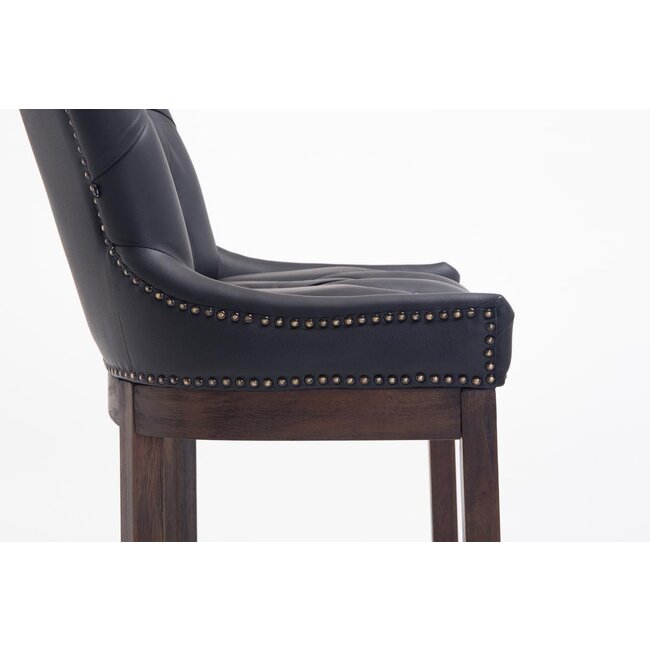 Barhocker Lakewood Echtleder schwarz