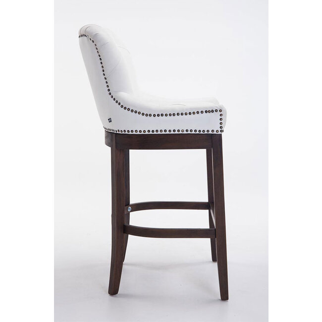 Barhocker Lakewood Echtleder weiß