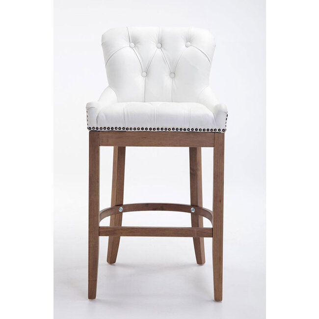 Barhocker Lakewood Echtleder weiß