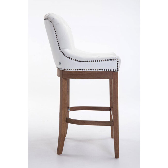 Barhocker Lakewood Echtleder weiß