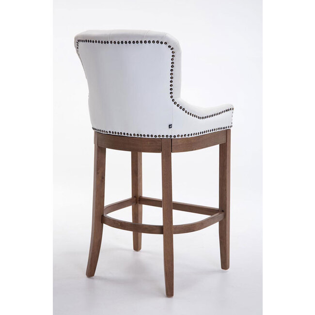 Barhocker Lakewood Echtleder weiß
