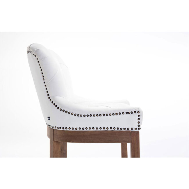 Barhocker Lakewood Echtleder weiß