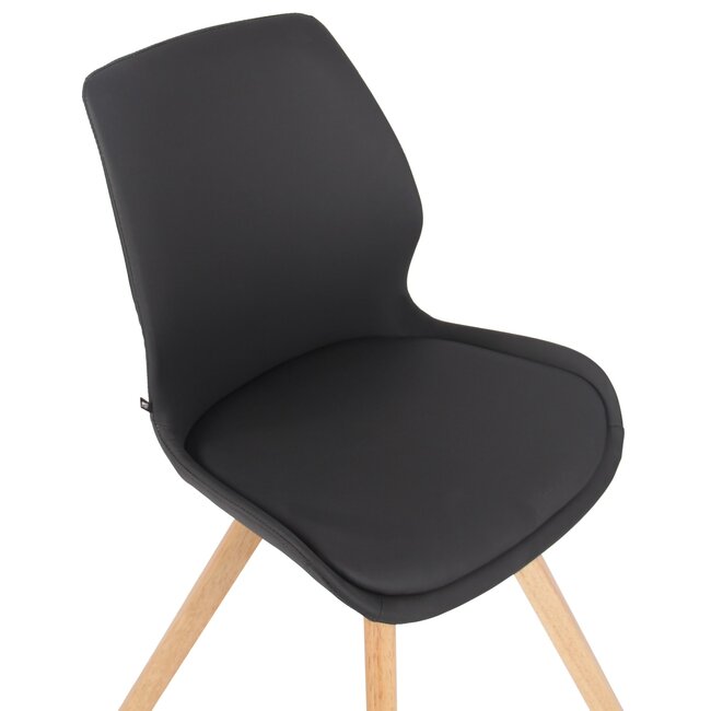 4er Set Stuhl Luna schwarz