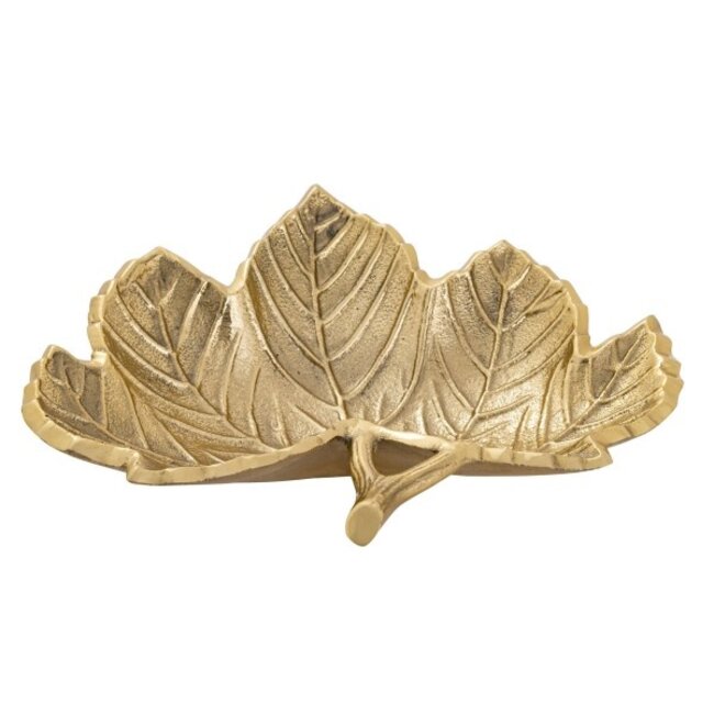 Deko Blattschale Aluminium Gold
