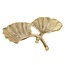 2 Blatt Dekoschale Aluminium Ginkgo  Gold