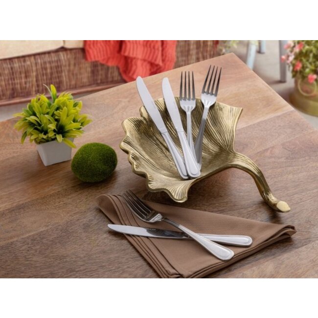 Deko Schale Ginkgo Aluminium Gold