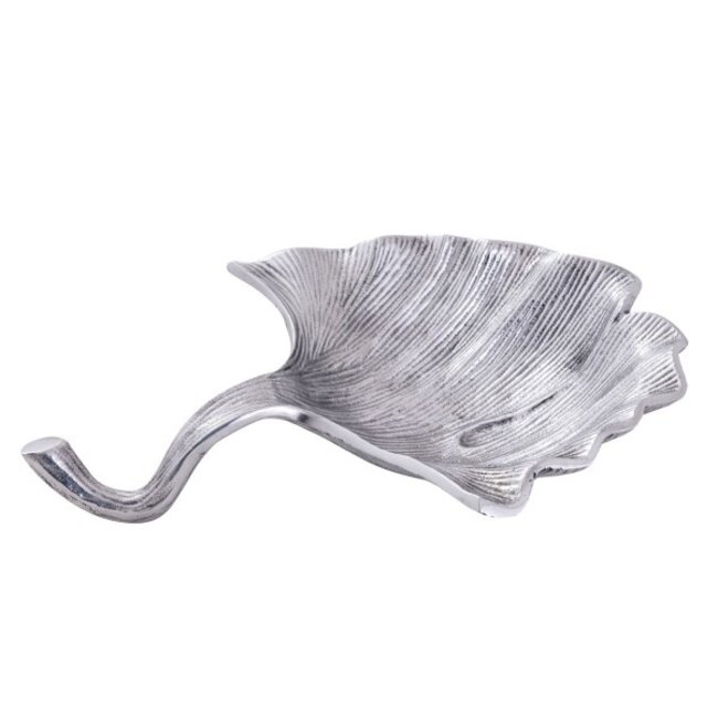 Deko Schale Ginkgo Aluminium Silber