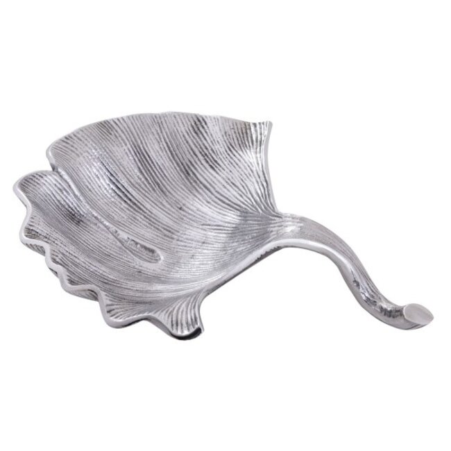 Deko Schale Ginkgo Aluminium Silber