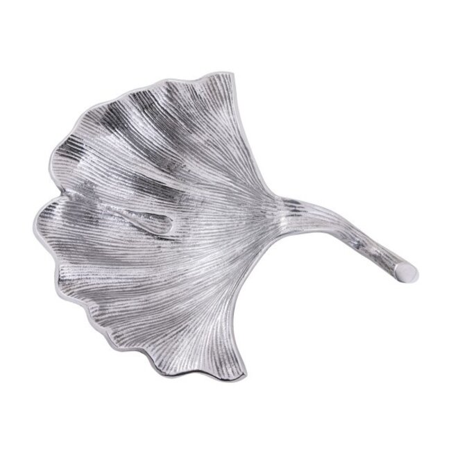 Deko Schale Ginkgo Aluminium Silber