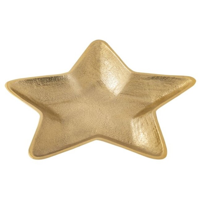 2er-Set Dekoschalen Starlight – Sternform aus Aluminium in Gold