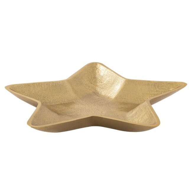 2er-Set Dekoschalen Starlight – Sternform aus Aluminium in Gold