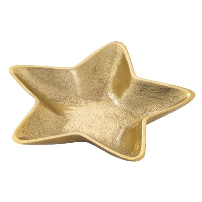2er-Set Dekoschalen Starlight – Sternform aus Aluminium in Gold