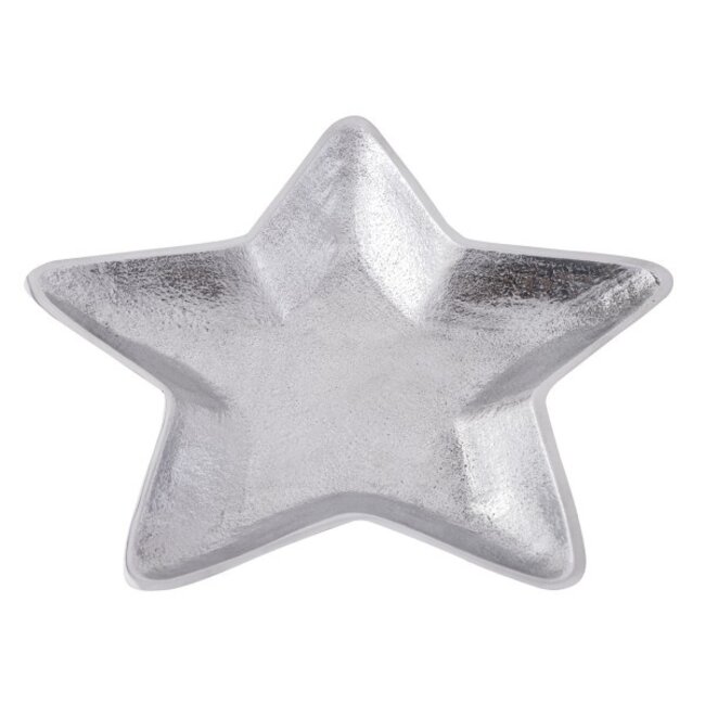 2er Set Dekoschalen Stern Starlight Silber