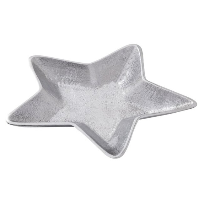 2er Set Dekoschalen Stern Starlight Silber