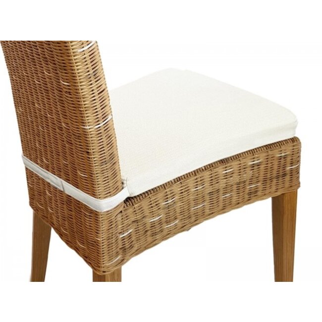 6 Stück Set Esszimmer Rattan Natur