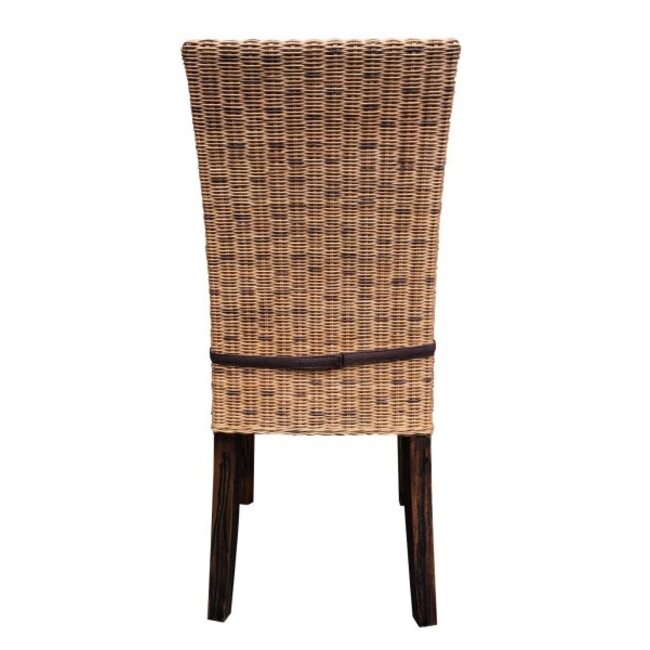 4 Stück Set Esszimmer Rattan braun