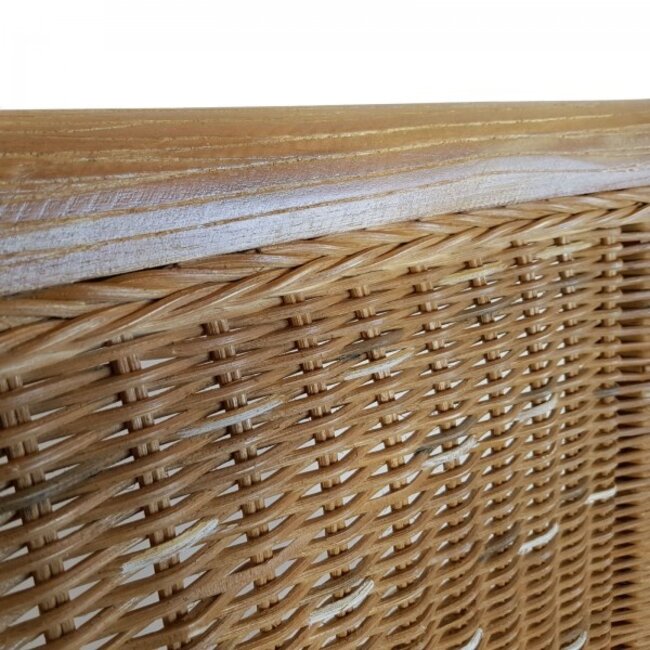 Esszimmerstuhl Rattan mit Armlehnen natur