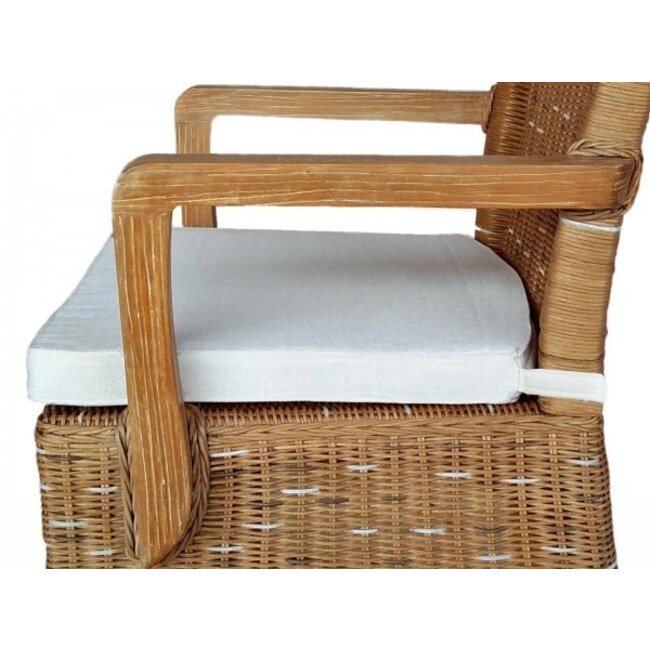 4 Stück Esszimmerstuhl Rattan mit Armlehnen natur