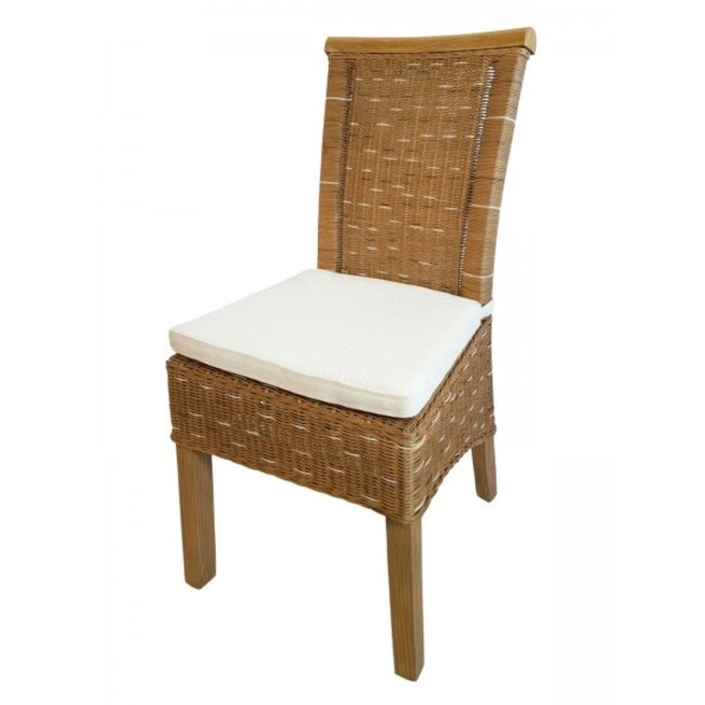 4 Stück Esszimmerstuhl Rattan braun