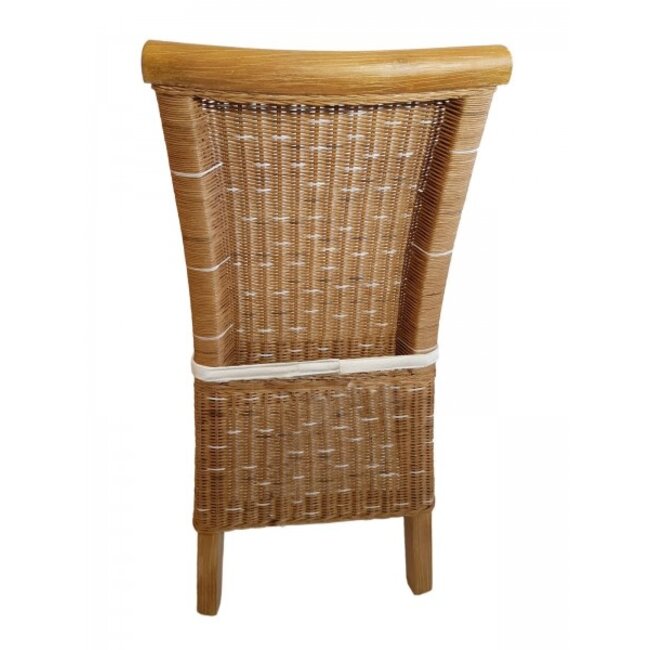 4 Stück Esszimmerstuhl Rattan braun