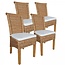 4 Stück Esszimmerstuhl Rattan braun
