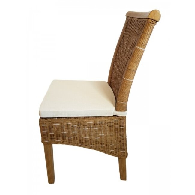 6 Stück Esszimmerstuhl Rattan braun