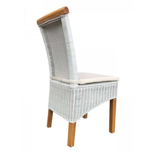 4 Stück Esszimmerstuhl Rattan weiß