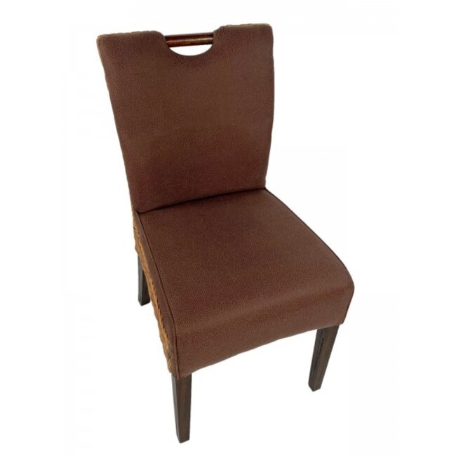 Esszimmerstuhl Rattan Polster braun