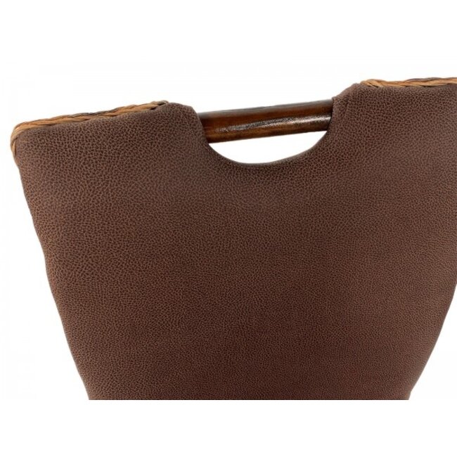 Esszimmerstuhl Rattan Polster braun