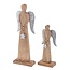 2er Set Weihnachtsdeko Figur Engel silber