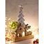 Dekofigur Weihnachtsbaum mit zwei Hirschen – Aluminium Silber