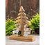 Holzfigur Weihnachtsbaum mit Hirsch und Engel – Dekoaufsteller