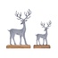 2er-Set Dekofiguren Hirsche – Aluminium & Mangoholz