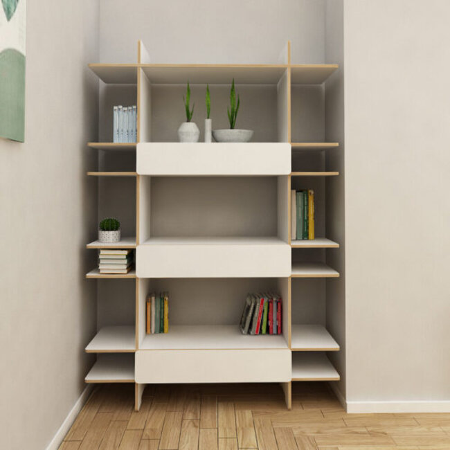 Regal PANONA weiß, eiche