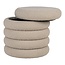 Brooklyn Pouf mit Aufbewahrung, beige, Ø44 cm