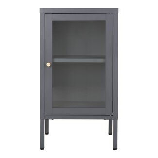 House Nordic Dalby Schrank, Stahl, 1 Glastür, grau 38x35x70 cm