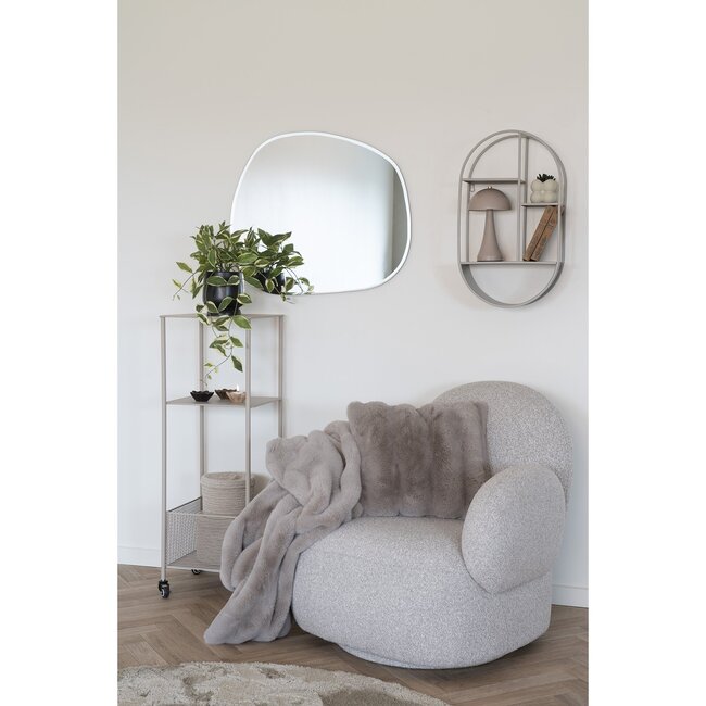 Galena Kissen, Kunstfell, beige 45x45 cm