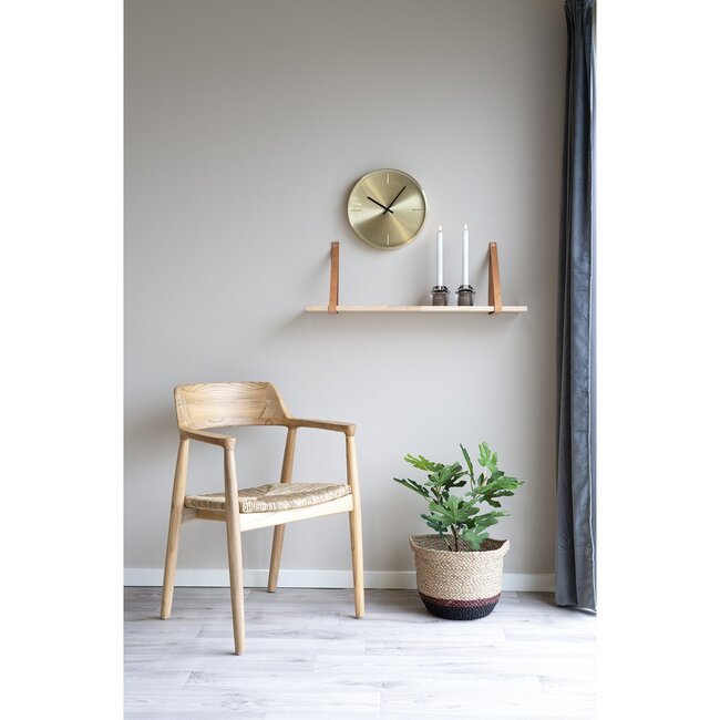 Istanbul Wanduhr Aluminium, Gold, geräuschloses Uhrwerk ø30