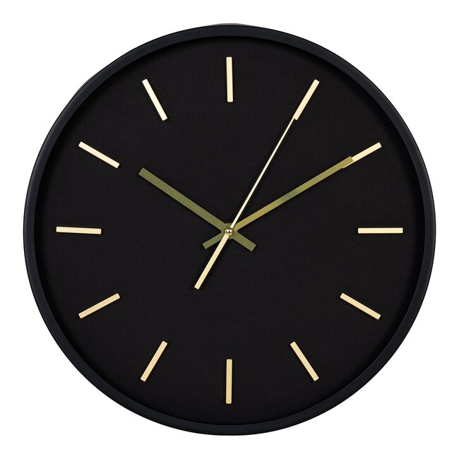 Kensington Wanduhr, schwarz, geräuschloses Uhrwerk ø35 cm