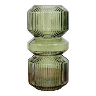 House Nordic Vase - Glas, grün, ø12x25 cm