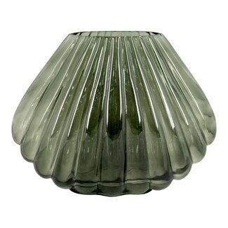 House Nordic Vase - mundgeblasenes Glas, grün, 22 cm