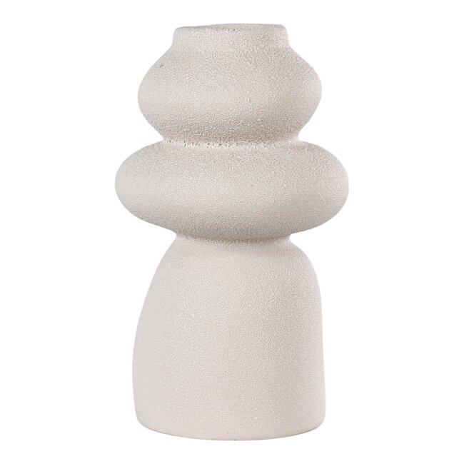 Vase - Keramik, beige, ø14,5x26,5 cm