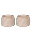 Teelichthalter - Travertin, natur, 2er Set
