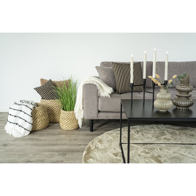 Kerzenständer - Metall, schwarz, 15x28x21 cm