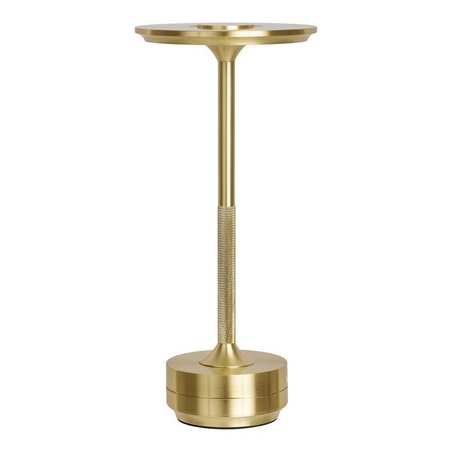 Lyneham LED Tischleuchte, Messing, wiederaufladbar