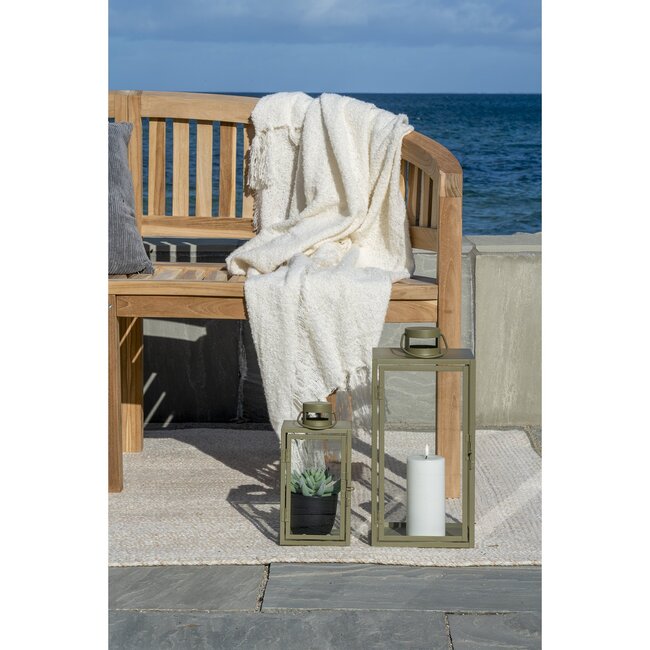 2er Set Corfu Lanterns - Metall/Glas, grün