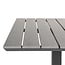 Chicago Bistrotisch, Tischplatte in grauem Nonwood, schwarze Beine 70x70x72 cm
