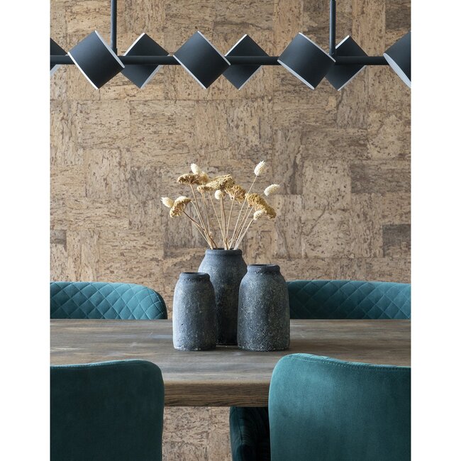 3er-Set Velas Dekovasen in Terrakotta, Antik-Dunkelgrau